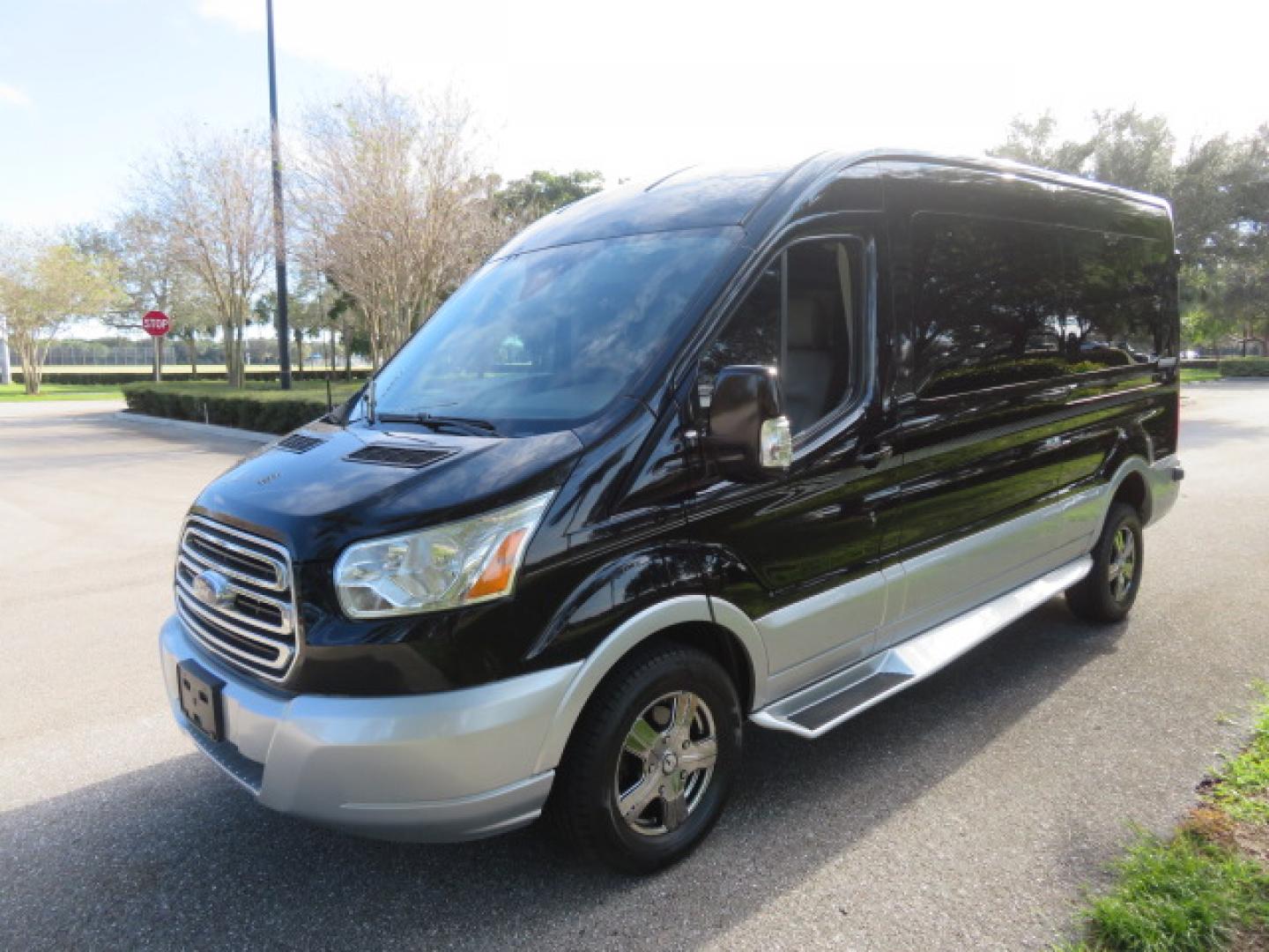 2017 Black /Gray Ford Transit 250 Van Med. Roof w/Sliding Pass. 148-in. WB (1FTYR2CGXHK) with an 3.5L V6 DOHC 24V engine, 6A transmission, located at 4301 Oak Circle #19, Boca Raton, FL, 33431, (954) 561-2499, 26.388472, -80.084045 - You are looking at a Gorgeous 2017 Ford Transit T250 Medium Roof Sherrod Handicap Wheelchair Conversion Van Fully Loaded With 32K Original Miles, Rear Entry Braunability Power Foldout Wheelchair Lift, Q Lock QLK150 Docking System for the wheelchair, Beautiful Gray Leather Interior, Rear Entertainmen - Photo#21