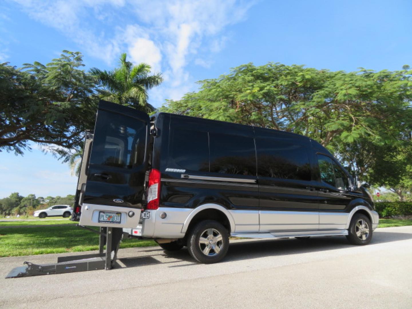 2017 Black /Gray Ford Transit 250 Van Med. Roof w/Sliding Pass. 148-in. WB (1FTYR2CGXHK) with an 3.5L V6 DOHC 24V engine, 6A transmission, located at 4301 Oak Circle #19, Boca Raton, FL, 33431, (954) 561-2499, 26.388472, -80.084045 - You are looking at a Gorgeous 2017 Ford Transit T250 Medium Roof Sherrod Handicap Wheelchair Conversion Van Fully Loaded With 32K Original Miles, Rear Entry Braunability Power Foldout Wheelchair Lift, Q Lock QLK150 Docking System for the wheelchair, Beautiful Gray Leather Interior, Rear Entertainmen - Photo#36
