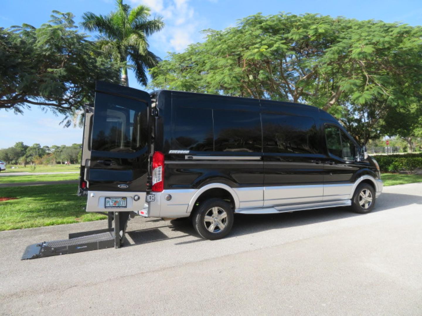 2017 Black /Gray Ford Transit 250 Van Med. Roof w/Sliding Pass. 148-in. WB (1FTYR2CGXHK) with an 3.5L V6 DOHC 24V engine, 6A transmission, located at 4301 Oak Circle #19, Boca Raton, FL, 33431, (954) 561-2499, 26.388472, -80.084045 - You are looking at a Gorgeous 2017 Ford Transit T250 Medium Roof Sherrod Handicap Wheelchair Conversion Van Fully Loaded With 32K Original Miles, Rear Entry Braunability Power Foldout Wheelchair Lift, Q Lock QLK150 Docking System for the wheelchair, Beautiful Gray Leather Interior, Rear Entertainmen - Photo#37