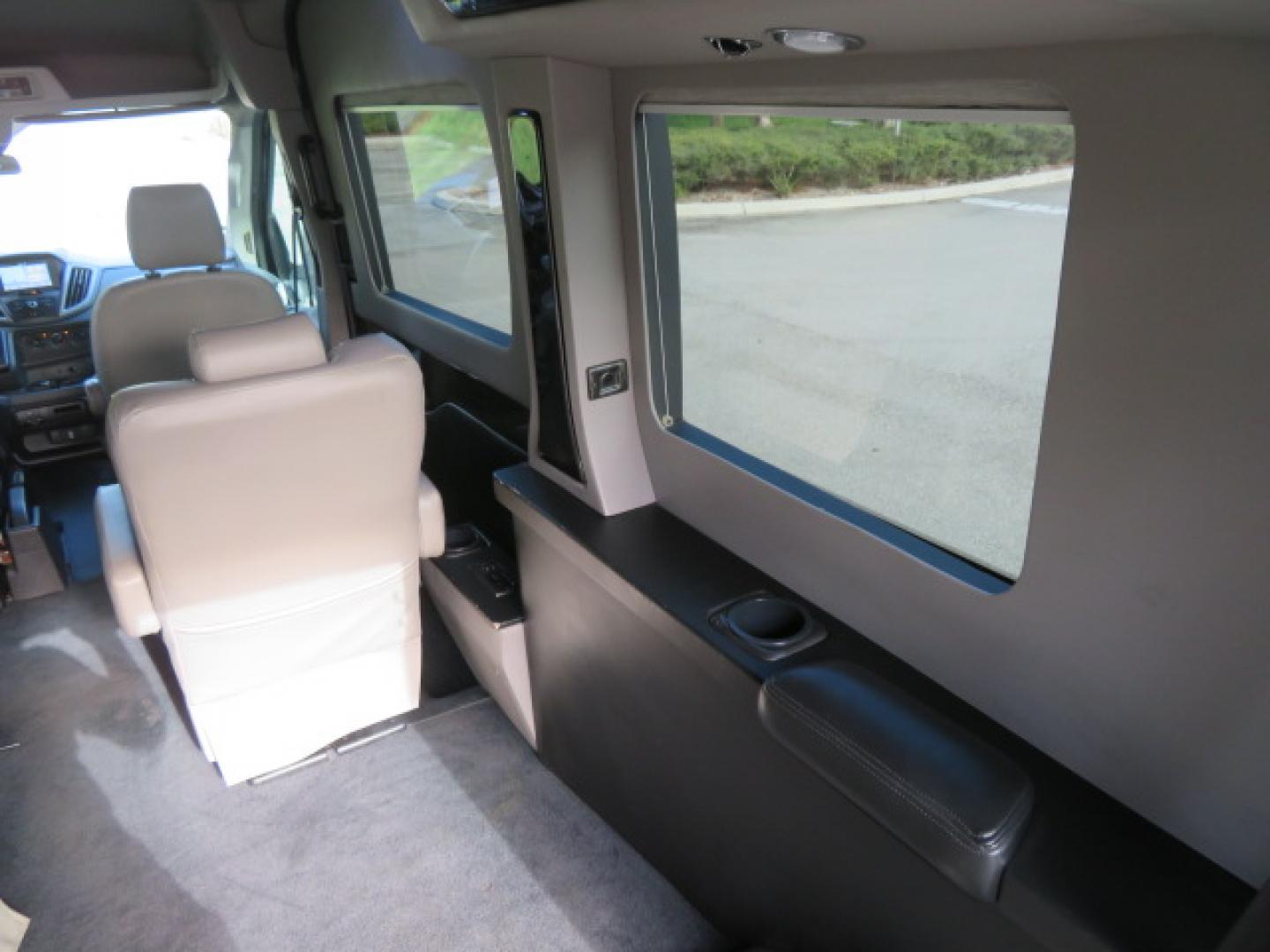 2017 Black /Gray Ford Transit 250 Van Med. Roof w/Sliding Pass. 148-in. WB (1FTYR2CGXHK) with an 3.5L V6 DOHC 24V engine, 6A transmission, located at 4301 Oak Circle #19, Boca Raton, FL, 33431, (954) 561-2499, 26.388472, -80.084045 - You are looking at a Gorgeous 2017 Ford Transit T250 Medium Roof Sherrod Handicap Wheelchair Conversion Van Fully Loaded With 32K Original Miles, Rear Entry Braunability Power Foldout Wheelchair Lift, Q Lock QLK150 Docking System for the wheelchair, Beautiful Gray Leather Interior, Rear Entertainmen - Photo#49