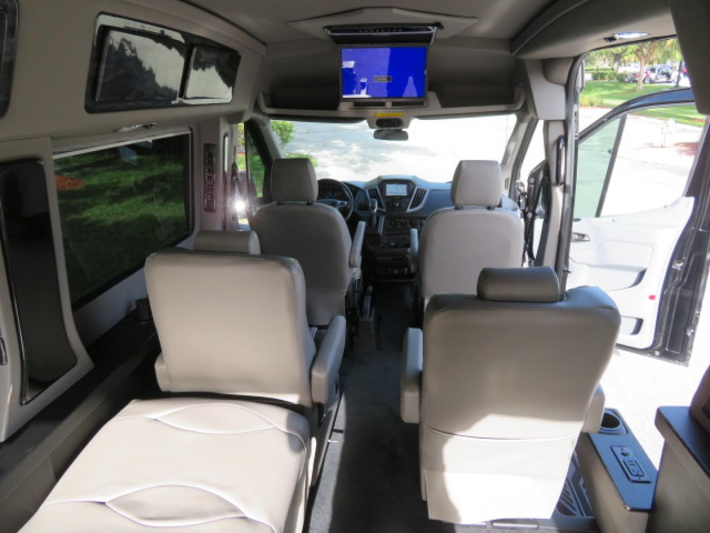 2017 Black /Gray Ford Transit 250 Van Med. Roof w/Sliding Pass. 148-in. WB (1FTYR2CGXHK) with an 3.5L V6 DOHC 24V engine, 6A transmission, located at 4301 Oak Circle #19, Boca Raton, FL, 33431, (954) 561-2499, 26.388472, -80.084045 - You are looking at a Gorgeous 2017 Ford Transit T250 Medium Roof Sherrod Handicap Wheelchair Conversion Van Fully Loaded With 32K Original Miles, Rear Entry Braunability Power Foldout Wheelchair Lift, Q Lock QLK150 Docking System for the wheelchair, Beautiful Gray Leather Interior, Rear Entertainmen - Photo#78