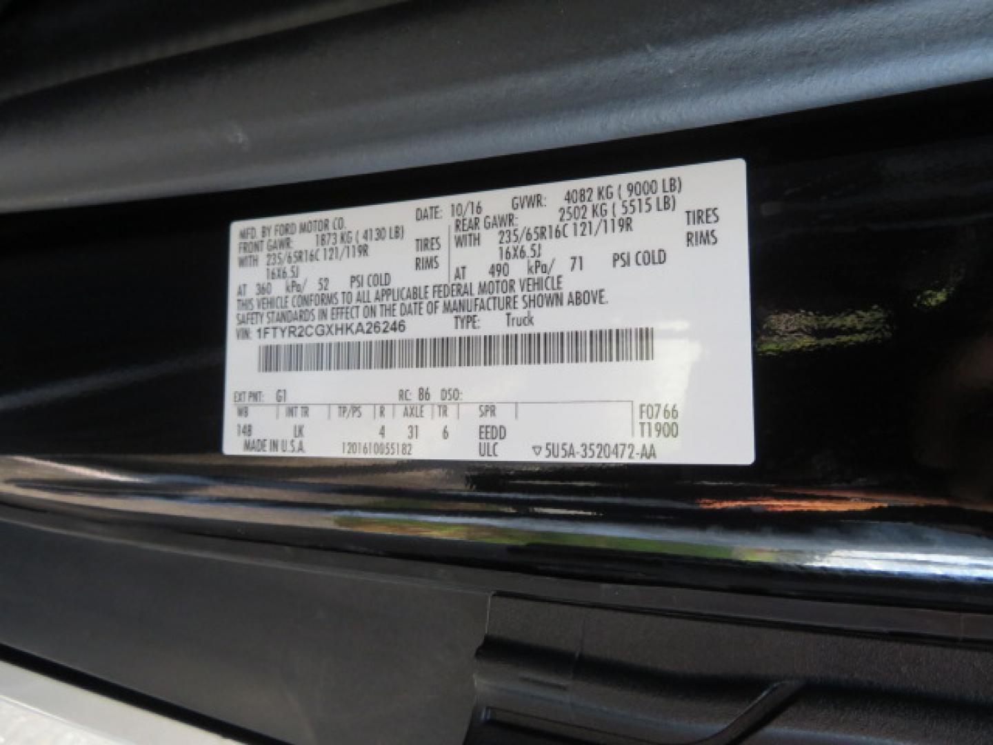 2017 Black /Gray Ford Transit 250 Van Med. Roof w/Sliding Pass. 148-in. WB (1FTYR2CGXHK) with an 3.5L V6 DOHC 24V engine, 6A transmission, located at 4301 Oak Circle #19, Boca Raton, FL, 33431, (954) 561-2499, 26.388472, -80.084045 - You are looking at a Gorgeous 2017 Ford Transit T250 Medium Roof Sherrod Handicap Wheelchair Conversion Van Fully Loaded With 32K Original Miles, Rear Entry Braunability Power Foldout Wheelchair Lift, Q Lock QLK150 Docking System for the wheelchair, Beautiful Gray Leather Interior, Rear Entertainmen - Photo#83