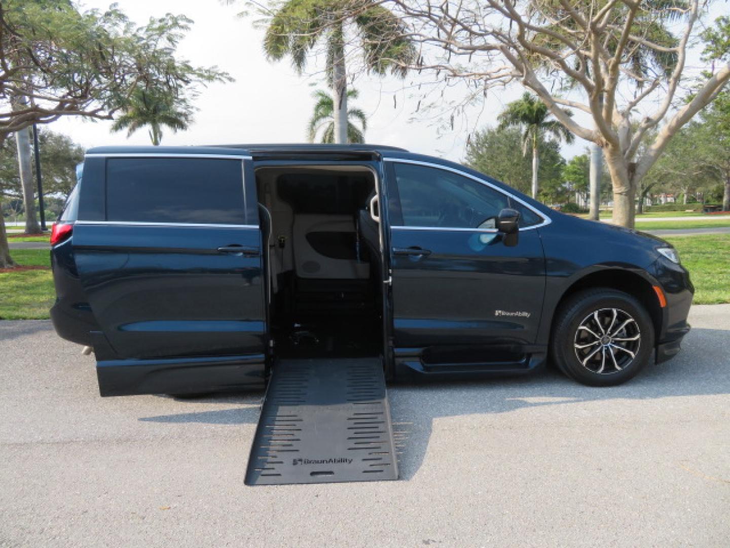 2023 Dark Blue /Black Chrysler Pacifica Touring-L (2C4RC1BG4PR) with an 3.6L V6 DOHC 24V engine, 9A transmission, located at 4301 Oak Circle #19, Boca Raton, FL, 33431, (954) 561-2499, 26.388472, -80.084045 - You are looking at a Gorgeous Blue Fathom Pearl 2023 Chrysler Pacifica Touring L Braunability Power Foldout XT Conversion Handicap Wheelchair Conversion Van with 5K Miles, Driver's Transfer Seat, and fully loaded with the following options: Adaptive Cruise Control with Stop and Go Blind–Spot, and - Photo#28