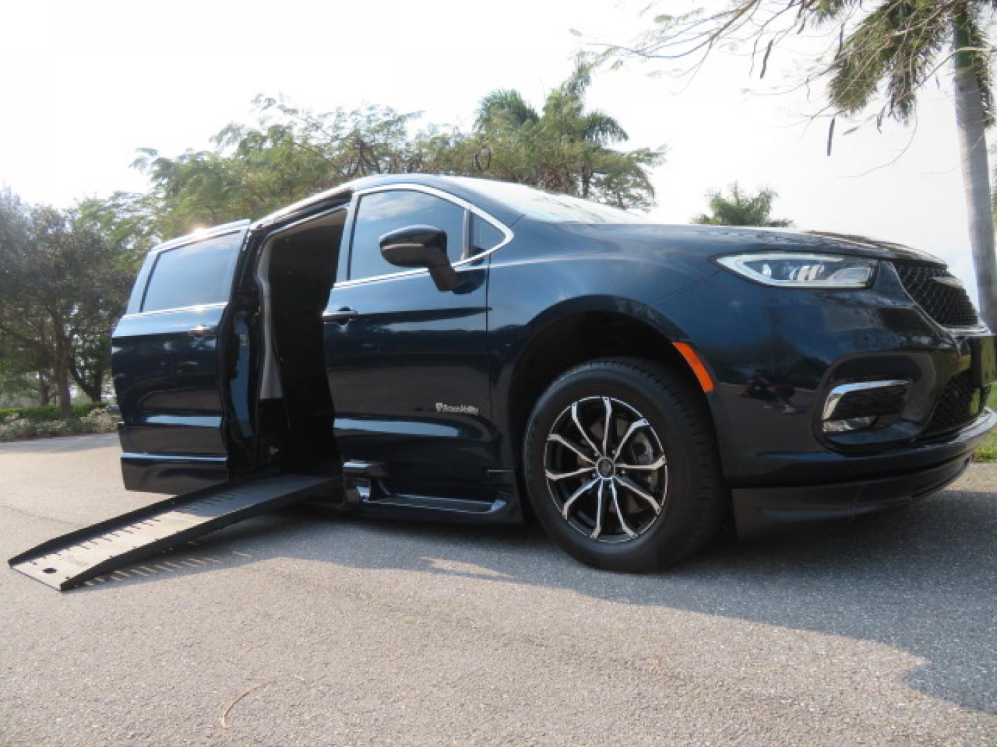 2023 Dark Blue /Black Chrysler Pacifica Touring-L (2C4RC1BG4PR) with an 3.6L V6 DOHC 24V engine, 9A transmission, located at 4301 Oak Circle #19, Boca Raton, FL, 33431, (954) 561-2499, 26.388472, -80.084045 - You are looking at a Gorgeous Blue Fathom Pearl 2023 Chrysler Pacifica Touring L Braunability Power Foldout XT Conversion Handicap Wheelchair Conversion Van with 5K Miles, Driver's Transfer Seat, and fully loaded with the following options: Adaptive Cruise Control with Stop and Go Blind–Spot, and - Photo#29