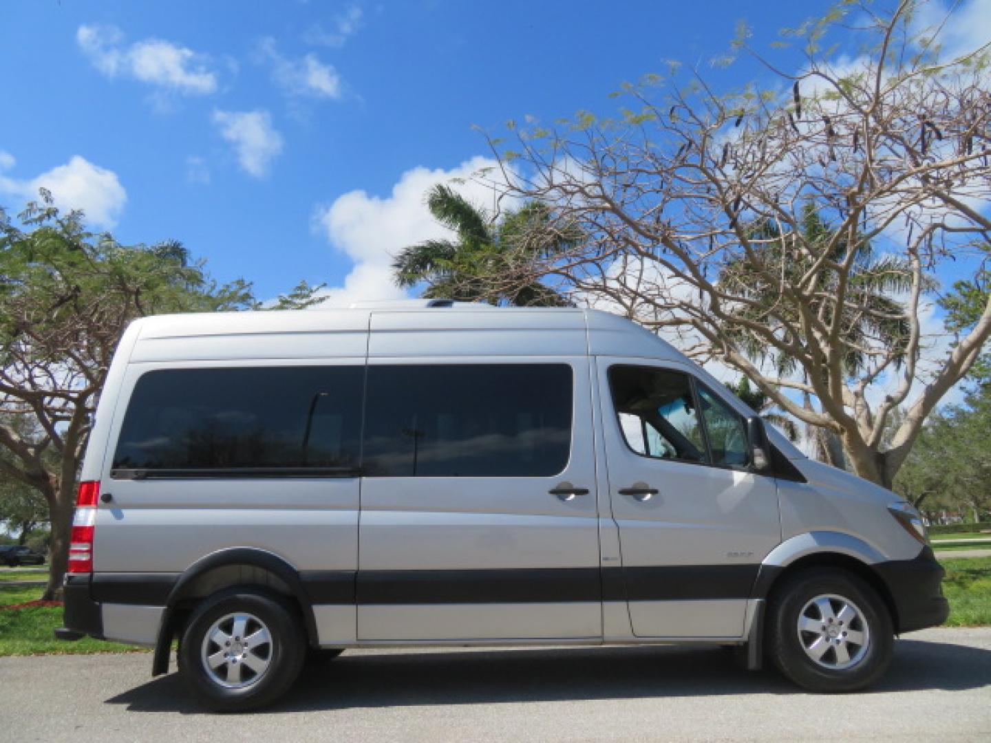 2016 Silver /Black Leather Mercedes-Benz Sprinter 2500 Passenger Van 144-in. WB (8BRPE7CD5GE) with an 3.0L V6 DOHC 24V TURBO DIESEL engine, 7A transmission, located at 4301 Oak Circle #19, Boca Raton, FL, 33431, (954) 561-2499, 26.388472, -80.084045 - You are looking at a Gorgeous 2016 Mercedes Sprinter Handicap Wheelchair Conversion Van with: 19K Original Miles, 2500, 3.0 Diesel, 2 Transfer Seats, Power Side Door with Remote, Braunability Power Folding Wheelchair Lift System, Tie Downs, Full Power, Leather Seats, Rubber Flooring, Brand New Tires - Photo#6