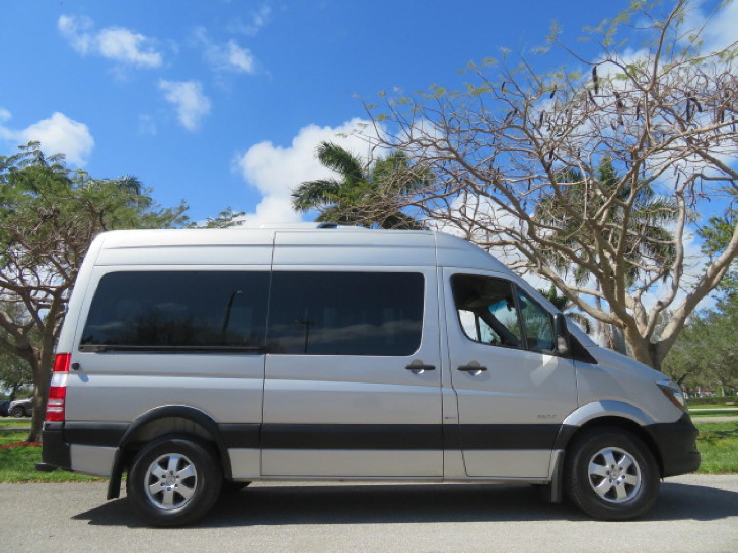 2016 Silver /Black Leather Mercedes-Benz Sprinter 2500 Passenger Van 144-in. WB (8BRPE7CD5GE) with an 3.0L V6 DOHC 24V TURBO DIESEL engine, 7A transmission, located at 4301 Oak Circle #19, Boca Raton, FL, 33431, (954) 561-2499, 26.388472, -80.084045 - You are looking at a Gorgeous 2016 Mercedes Sprinter Handicap Wheelchair Conversion Van with: 19K Original Miles, 2500, 3.0 Diesel, 2 Transfer Seats, Power Side Door with Remote, Braunability Power Folding Wheelchair Lift System, Tie Downs, Full Power, Leather Seats, Rubber Flooring, Brand New Tires - Photo#7
