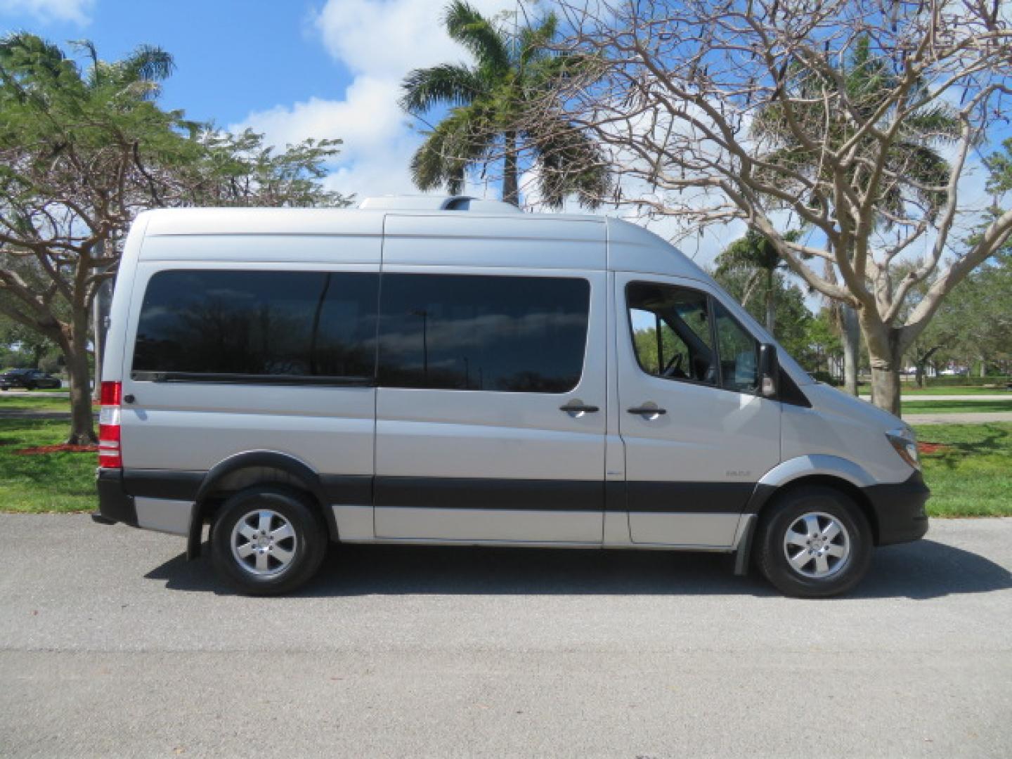 2016 Silver /Black Leather Mercedes-Benz Sprinter 2500 Passenger Van 144-in. WB (8BRPE7CD5GE) with an 3.0L V6 DOHC 24V TURBO DIESEL engine, 7A transmission, located at 4301 Oak Circle #19, Boca Raton, FL, 33431, (954) 561-2499, 26.388472, -80.084045 - You are looking at a Gorgeous 2016 Mercedes Sprinter Handicap Wheelchair Conversion Van with: 19K Original Miles, 2500, 3.0 Diesel, 2 Transfer Seats, Power Side Door with Remote, Braunability Power Folding Wheelchair Lift System, Tie Downs, Full Power, Leather Seats, Rubber Flooring, Brand New Tires - Photo#8