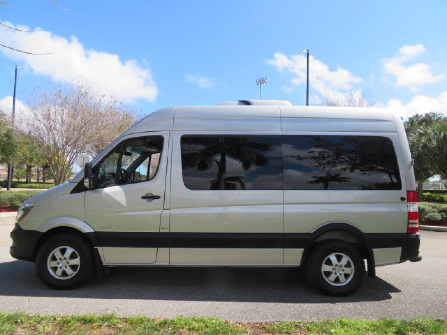 2016 Silver /Black Leather Mercedes-Benz Sprinter 2500 Passenger Van 144-in. WB (8BRPE7CD5GE) with an 3.0L V6 DOHC 24V TURBO DIESEL engine, 7A transmission, located at 4301 Oak Circle #19, Boca Raton, FL, 33431, (954) 561-2499, 26.388472, -80.084045 - You are looking at a Gorgeous 2016 Mercedes Sprinter Handicap Wheelchair Conversion Van with: 19K Original Miles, 2500, 3.0 Diesel, 2 Transfer Seats, Power Side Door with Remote, Braunability Power Folding Wheelchair Lift System, Tie Downs, Full Power, Leather Seats, Rubber Flooring, Brand New Tires - Photo#13