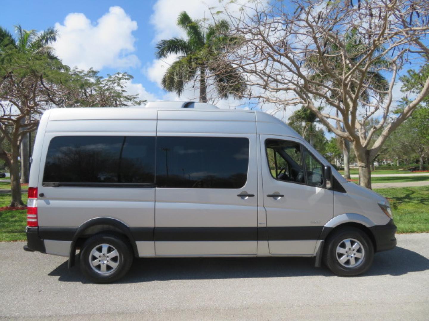 2016 Silver /Black Leather Mercedes-Benz Sprinter 2500 Passenger Van 144-in. WB (8BRPE7CD5GE) with an 3.0L V6 DOHC 24V TURBO DIESEL engine, 7A transmission, located at 4301 Oak Circle #19, Boca Raton, FL, 33431, (954) 561-2499, 26.388472, -80.084045 - You are looking at a Gorgeous 2016 Mercedes Sprinter Handicap Wheelchair Conversion Van with: 19K Original Miles, 2500, 3.0 Diesel, 2 Transfer Seats, Power Side Door with Remote, Braunability Power Folding Wheelchair Lift System, Tie Downs, Full Power, Leather Seats, Rubber Flooring, Brand New Tires - Photo#17