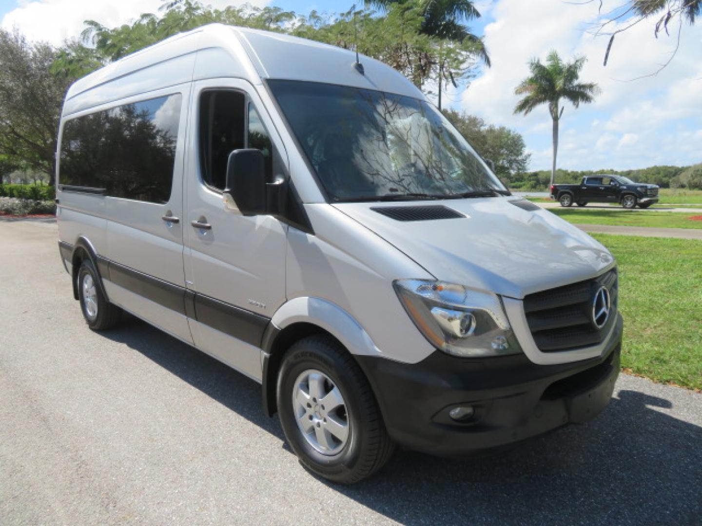 2016 Silver /Black Leather Mercedes-Benz Sprinter 2500 Passenger Van 144-in. WB (8BRPE7CD5GE) with an 3.0L V6 DOHC 24V TURBO DIESEL engine, 7A transmission, located at 4301 Oak Circle #19, Boca Raton, FL, 33431, (954) 561-2499, 26.388472, -80.084045 - You are looking at a Gorgeous 2016 Mercedes Sprinter Handicap Wheelchair Conversion Van with: 19K Original Miles, 2500, 3.0 Diesel, 2 Transfer Seats, Power Side Door with Remote, Braunability Power Folding Wheelchair Lift System, Tie Downs, Full Power, Leather Seats, Rubber Flooring, Brand New Tires - Photo#19
