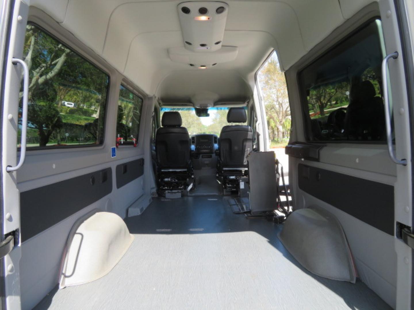 2016 Silver /Black Leather Mercedes-Benz Sprinter 2500 Passenger Van 144-in. WB (8BRPE7CD5GE) with an 3.0L V6 DOHC 24V TURBO DIESEL engine, 7A transmission, located at 4301 Oak Circle #19, Boca Raton, FL, 33431, (954) 561-2499, 26.388472, -80.084045 - You are looking at a Gorgeous 2016 Mercedes Sprinter Handicap Wheelchair Conversion Van with: 19K Original Miles, 2500, 3.0 Diesel, 2 Transfer Seats, Power Side Door with Remote, Braunability Power Folding Wheelchair Lift System, Tie Downs, Full Power, Leather Seats, Rubber Flooring, Brand New Tires - Photo#45