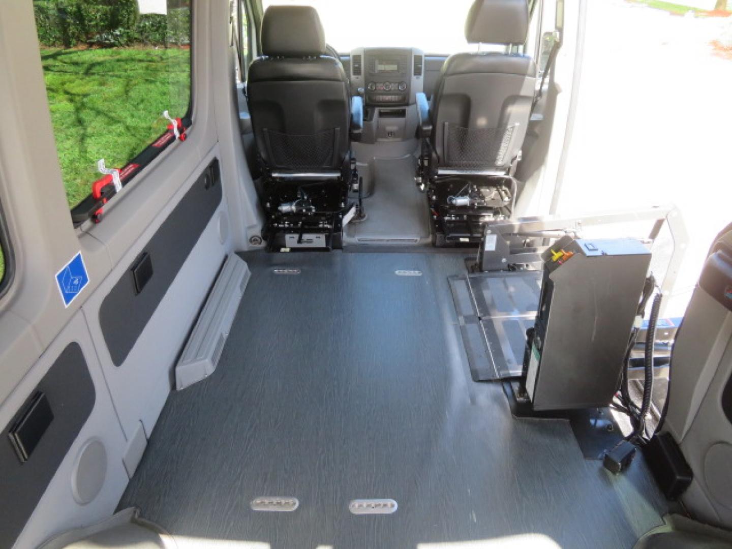 2016 Silver /Black Leather Mercedes-Benz Sprinter 2500 Passenger Van 144-in. WB (8BRPE7CD5GE) with an 3.0L V6 DOHC 24V TURBO DIESEL engine, 7A transmission, located at 4301 Oak Circle #19, Boca Raton, FL, 33431, (954) 561-2499, 26.388472, -80.084045 - You are looking at a Gorgeous 2016 Mercedes Sprinter Handicap Wheelchair Conversion Van with: 19K Original Miles, 2500, 3.0 Diesel, 2 Transfer Seats, Power Side Door with Remote, Braunability Power Folding Wheelchair Lift System, Tie Downs, Full Power, Leather Seats, Rubber Flooring, Brand New Tires - Photo#47