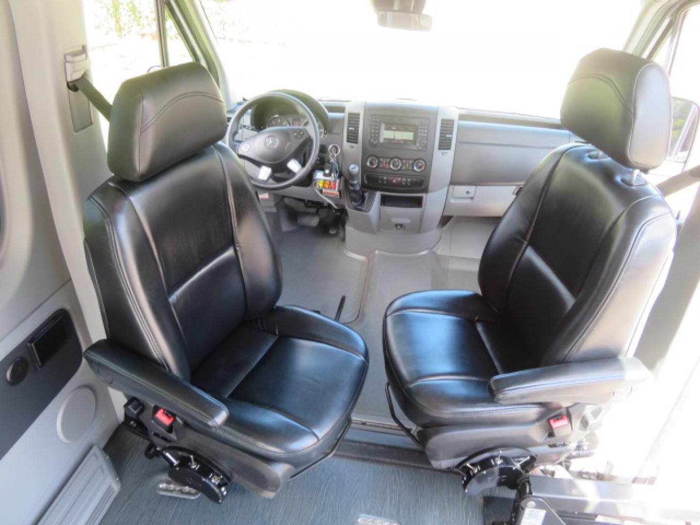 2016 Silver /Black Leather Mercedes-Benz Sprinter 2500 Passenger Van 144-in. WB (8BRPE7CD5GE) with an 3.0L V6 DOHC 24V TURBO DIESEL engine, 7A transmission, located at 4301 Oak Circle #19, Boca Raton, FL, 33431, (954) 561-2499, 26.388472, -80.084045 - You are looking at a Gorgeous 2016 Mercedes Sprinter Handicap Wheelchair Conversion Van with: 19K Original Miles, 2500, 3.0 Diesel, 2 Transfer Seats, Power Side Door with Remote, Braunability Power Folding Wheelchair Lift System, Tie Downs, Full Power, Leather Seats, Rubber Flooring, Brand New Tires - Photo#51