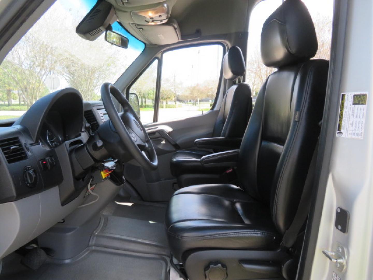 2016 Silver /Black Leather Mercedes-Benz Sprinter 2500 Passenger Van 144-in. WB (8BRPE7CD5GE) with an 3.0L V6 DOHC 24V TURBO DIESEL engine, 7A transmission, located at 4301 Oak Circle #19, Boca Raton, FL, 33431, (954) 561-2499, 26.388472, -80.084045 - You are looking at a Gorgeous 2016 Mercedes Sprinter Handicap Wheelchair Conversion Van with: 19K Original Miles, 2500, 3.0 Diesel, 2 Transfer Seats, Power Side Door with Remote, Braunability Power Folding Wheelchair Lift System, Tie Downs, Full Power, Leather Seats, Rubber Flooring, Brand New Tires - Photo#65