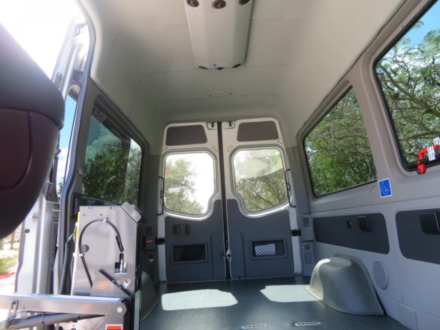 2016 Silver /Black Leather Mercedes-Benz Sprinter 2500 Passenger Van 144-in. WB (8BRPE7CD5GE) with an 3.0L V6 DOHC 24V TURBO DIESEL engine, 7A transmission, located at 4301 Oak Circle #19, Boca Raton, FL, 33431, (954) 561-2499, 26.388472, -80.084045 - You are looking at a Gorgeous 2016 Mercedes Sprinter Handicap Wheelchair Conversion Van with: 19K Original Miles, 2500, 3.0 Diesel, 2 Transfer Seats, Power Side Door with Remote, Braunability Power Folding Wheelchair Lift System, Tie Downs, Full Power, Leather Seats, Rubber Flooring, Brand New Tires - Photo#67