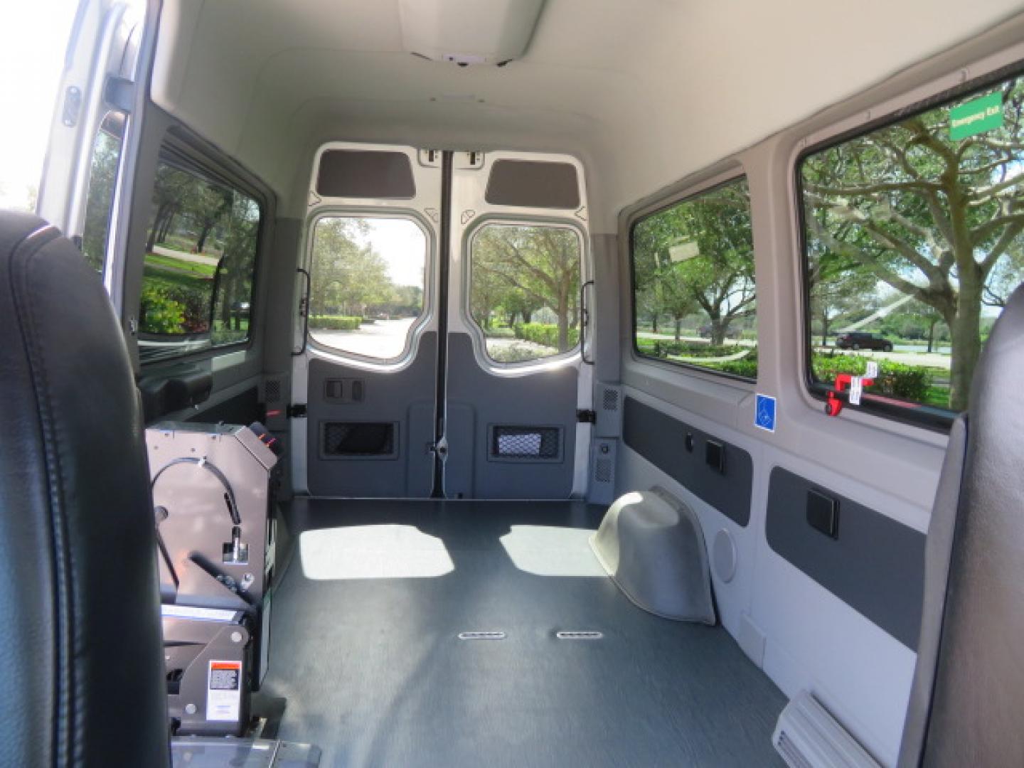 2016 Silver /Black Leather Mercedes-Benz Sprinter 2500 Passenger Van 144-in. WB (8BRPE7CD5GE) with an 3.0L V6 DOHC 24V TURBO DIESEL engine, 7A transmission, located at 4301 Oak Circle #19, Boca Raton, FL, 33431, (954) 561-2499, 26.388472, -80.084045 - You are looking at a Gorgeous 2016 Mercedes Sprinter Handicap Wheelchair Conversion Van with: 19K Original Miles, 2500, 3.0 Diesel, 2 Transfer Seats, Power Side Door with Remote, Braunability Power Folding Wheelchair Lift System, Tie Downs, Full Power, Leather Seats, Rubber Flooring, Brand New Tires - Photo#68