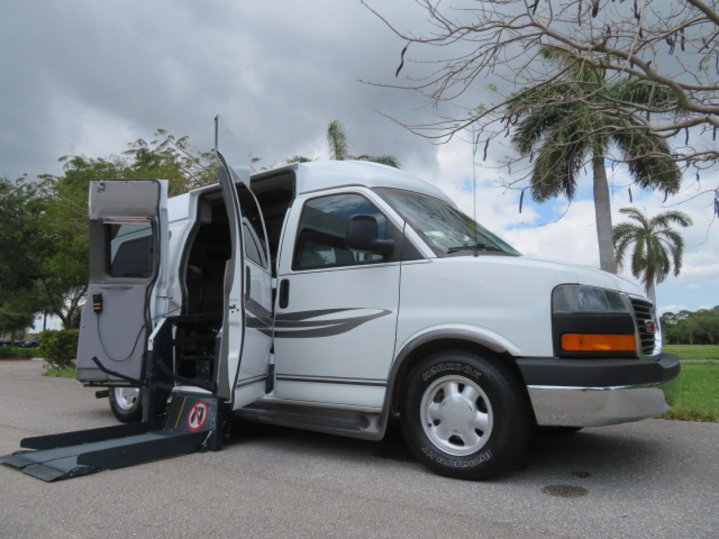 2004 White /Gray GMC Savana G1500 Cargo (1GDFG15T041) with an 5.3L V8 OHV 16V engine, 4-Speed Automatic Overdrive transmission, located at 4301 Oak Circle #19, Boca Raton, FL, 33431, (954) 561-2499, 26.388472, -80.084045 - ?? RARE LOW-MILEAGE 2004 GMC Savana High Top Handicap Wheelchair Van – ONLY 45K Original Miles! ?? Looking for a dependable wheelchair van, handicap accessible van, or mobility conversion van? This 2004 GMC Savana High Top Conversion Van is an exceptional find with just 45,000 original miles and - Photo#1