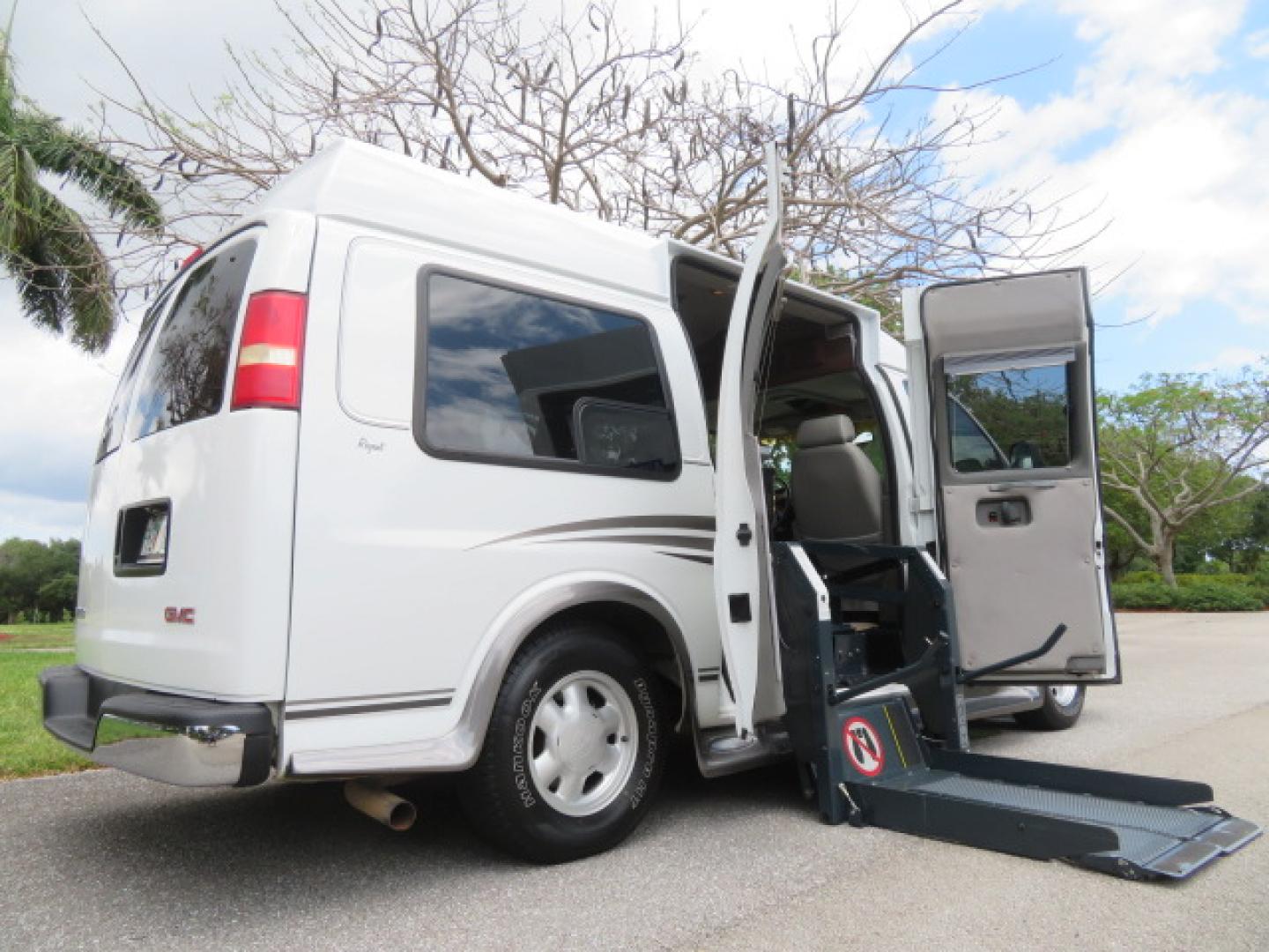 2004 White /Gray GMC Savana G1500 Cargo (1GDFG15T041) with an 5.3L V8 OHV 16V engine, 4-Speed Automatic Overdrive transmission, located at 4301 Oak Circle #19, Boca Raton, FL, 33431, (954) 561-2499, 26.388472, -80.084045 - ?? RARE LOW-MILEAGE 2004 GMC Savana High Top Handicap Wheelchair Van – ONLY 45K Original Miles! ?? Looking for a dependable wheelchair van, handicap accessible van, or mobility conversion van? This 2004 GMC Savana High Top Conversion Van is an exceptional find with just 45,000 original miles and - Photo#2