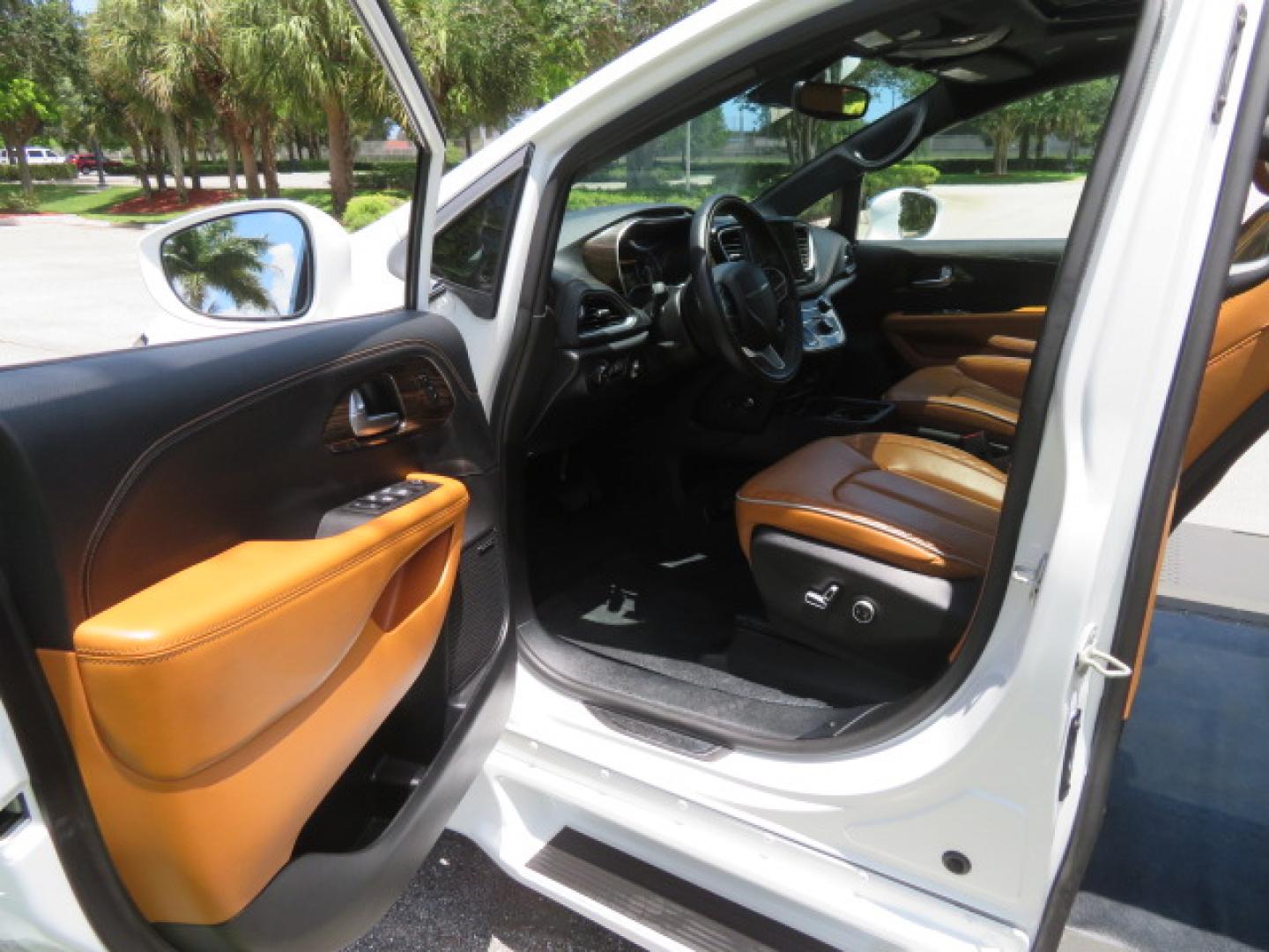 2022 White /Caramel Chrysler Pacifica Pinnacle (2C4RC1PG1NR) with an 3.6L V6 DOHC 24V engine, 9A transmission, located at 4301 Oak Circle #19, Boca Raton, FL, 33431, (954) 561-2499, 26.388472, -80.084045 - ? 2022 Chrysler Pacifica Pinnacle Rollx Handicap Wheelchair Conversion Van – ONLY 10K Original Miles ? ? ULTRA RARE PINNACLE EDITION – THE ULTIMATE LUXURY WHEELCHAIR VAN ? Experience unmatched luxury, accessibility, and innovation with this stunning 2022 Chrysler Pacifica Pinnacle Rollx Handic - Photo#58