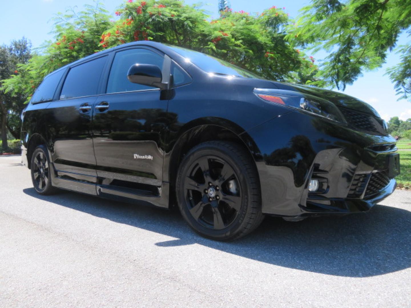 2020 Black /Black Toyota Sienna SE 8-Passenger (5TDXZ3DC3LS) with an 3.5L V6 EFI DOHC 24V engine, 8A transmission, located at 4301 Oak Circle #19, Boca Raton, FL, 33431, (954) 561-2499, 26.388472, -80.084045- Photo#8