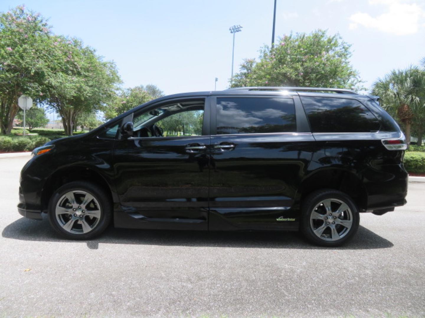 2017 Black /Black Toyota Sienna SE 8-Passenger (5TDXZ3DC2HS) with an 3.5L V6 EFI DOHC 24V engine, 8A transmission, located at 4301 Oak Circle #19, Boca Raton, FL, 33431, (954) 561-2499, 26.388472, -80.084045 - You are looking at Gorgeous Low Mileage Black on Black Garage Kept 2017 Toyota Sienna SE Sport Handicap Van Wheelchair Van VMI Conversion Van with 21K Original Miles, Power Side Entry Ramp with Kneeling Van Function, Q Straint Tie Down System. Quick Release Front Seats, Driver's Transfer Seat, Hand- Photo#14