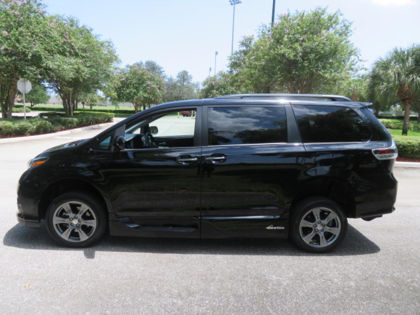 2017 Black /Black Toyota Sienna SE 8-Passenger (5TDXZ3DC2HS) with an 3.5L V6 EFI DOHC 24V engine, 8A transmission, located at 4301 Oak Circle #19, Boca Raton, FL, 33431, (954) 561-2499, 26.388472, -80.084045 - You are looking at Gorgeous Low Mileage Black on Black Garage Kept 2017 Toyota Sienna SE Sport Handicap Van Wheelchair Van VMI Conversion Van with 21K Original Miles, Power Side Entry Ramp with Kneeling Van Function, Q Straint Tie Down System. Quick Release Front Seats, Driver's Transfer Seat, Hand- Photo#26