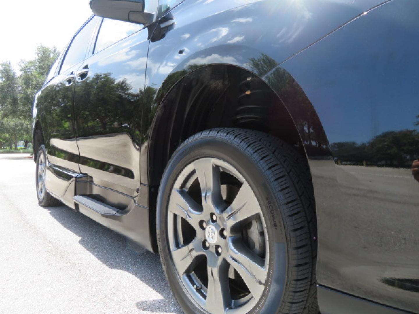 2017 Black /Black Toyota Sienna SE 8-Passenger (5TDXZ3DC2HS) with an 3.5L V6 EFI DOHC 24V engine, 8A transmission, located at 4301 Oak Circle #19, Boca Raton, FL, 33431, (954) 561-2499, 26.388472, -80.084045 - You are looking at Gorgeous Low Mileage Black on Black Garage Kept 2017 Toyota Sienna SE Sport Handicap Van Wheelchair Van VMI Conversion Van with 21K Original Miles, Power Side Entry Ramp with Kneeling Van Function, Q Straint Tie Down System. Quick Release Front Seats, Driver's Transfer Seat, Hand- Photo#32