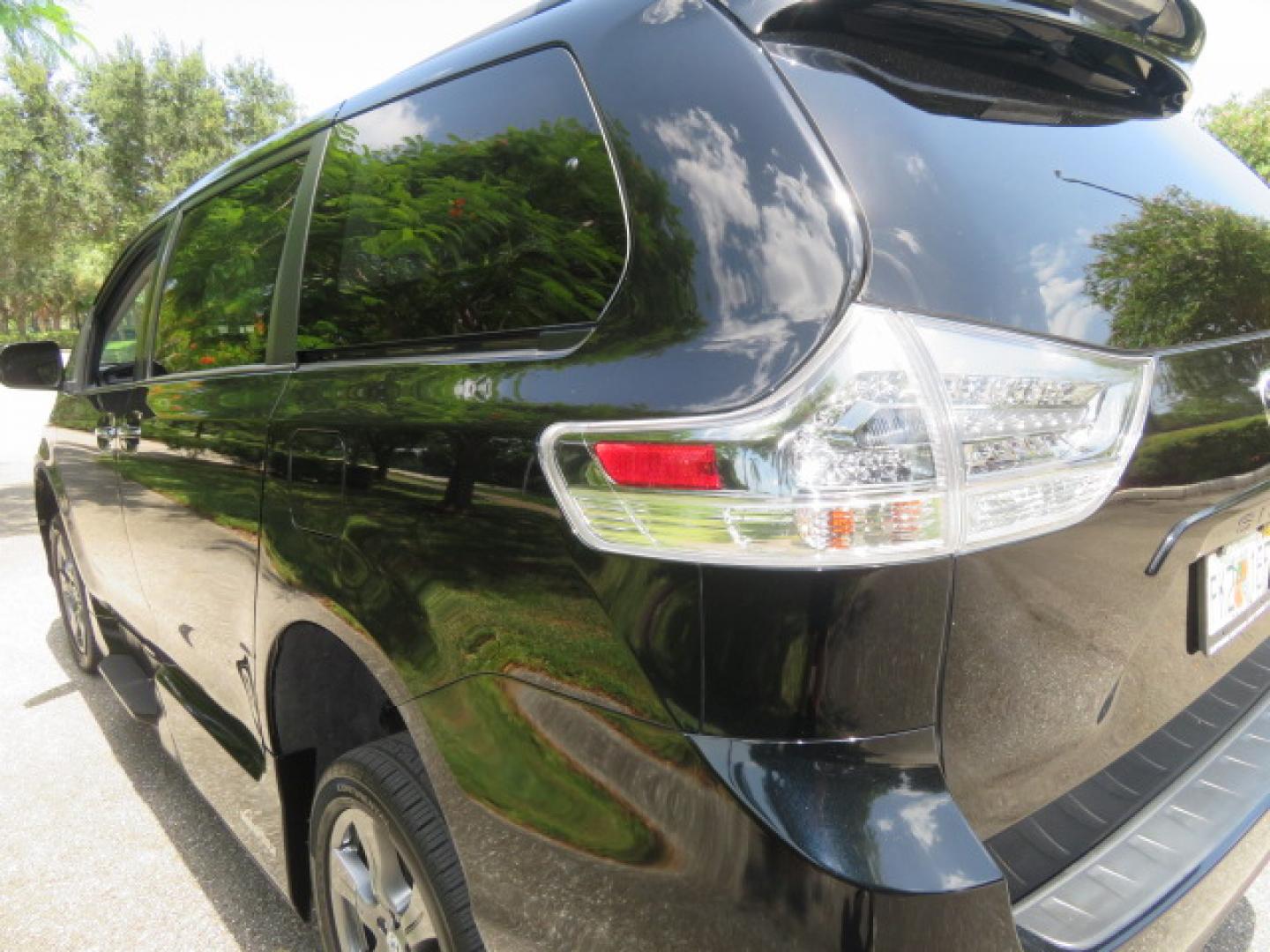 2017 Black /Black Toyota Sienna SE 8-Passenger (5TDXZ3DC2HS) with an 3.5L V6 EFI DOHC 24V engine, 8A transmission, located at 4301 Oak Circle #19, Boca Raton, FL, 33431, (954) 561-2499, 26.388472, -80.084045 - You are looking at Gorgeous Low Mileage Black on Black Garage Kept 2017 Toyota Sienna SE Sport Handicap Van Wheelchair Van VMI Conversion Van with 21K Original Miles, Power Side Entry Ramp with Kneeling Van Function, Q Straint Tie Down System. Quick Release Front Seats, Driver's Transfer Seat, Hand- Photo#34