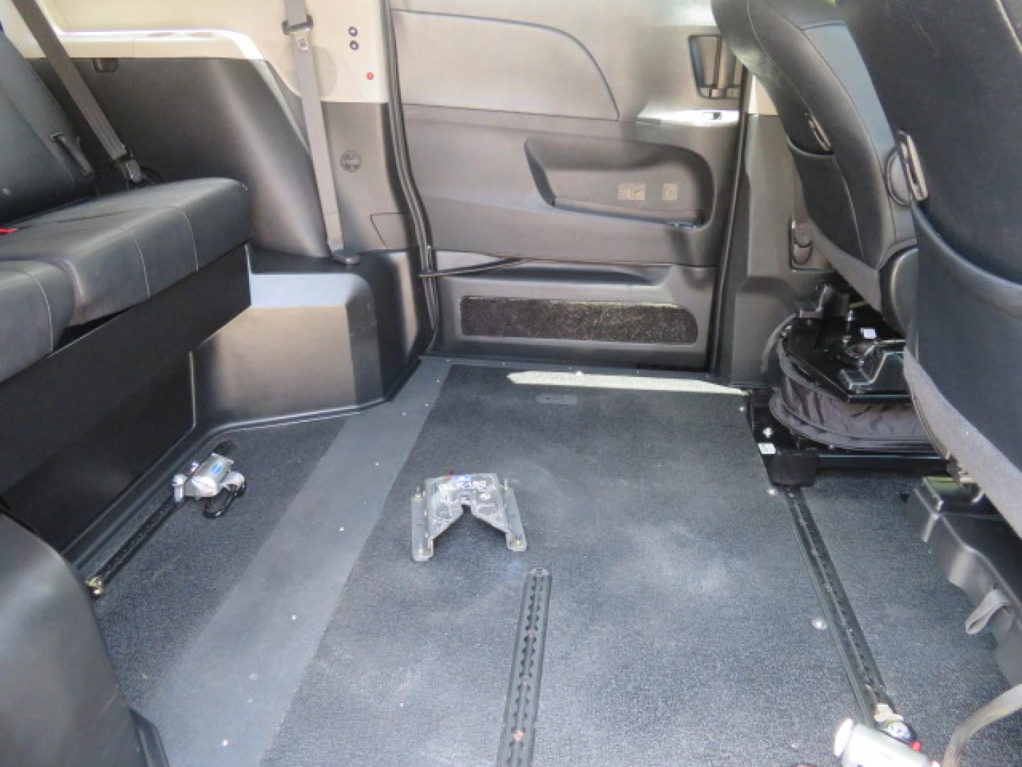 2017 Black /Black Toyota Sienna SE 8-Passenger (5TDXZ3DC2HS) with an 3.5L V6 EFI DOHC 24V engine, 8A transmission, located at 4301 Oak Circle #19, Boca Raton, FL, 33431, (954) 561-2499, 26.388472, -80.084045 - You are looking at Gorgeous Low Mileage Black on Black Garage Kept 2017 Toyota Sienna SE Sport Handicap Van Wheelchair Van VMI Conversion Van with 21K Original Miles, Power Side Entry Ramp with Kneeling Van Function, Q Straint Tie Down System. Quick Release Front Seats, Driver's Transfer Seat, Hand- Photo#49