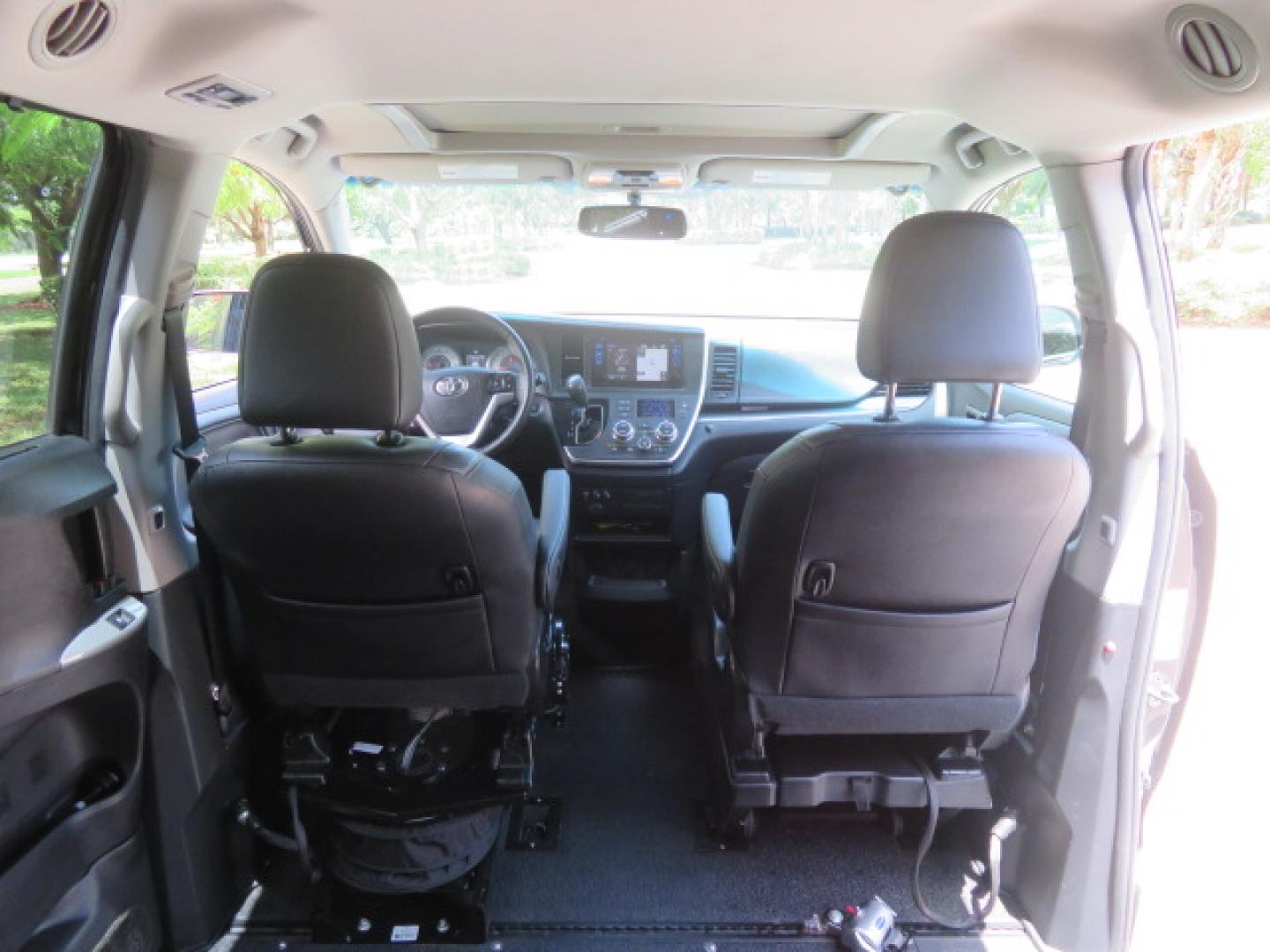 2017 Black /Black Toyota Sienna SE 8-Passenger (5TDXZ3DC2HS) with an 3.5L V6 EFI DOHC 24V engine, 8A transmission, located at 4301 Oak Circle #19, Boca Raton, FL, 33431, (954) 561-2499, 26.388472, -80.084045 - You are looking at Gorgeous Low Mileage Black on Black Garage Kept 2017 Toyota Sienna SE Sport Handicap Van Wheelchair Van VMI Conversion Van with 21K Original Miles, Power Side Entry Ramp with Kneeling Van Function, Q Straint Tie Down System. Quick Release Front Seats, Driver's Transfer Seat, Hand- Photo#53