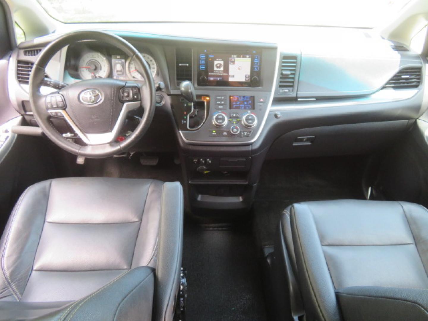 2017 Black /Black Toyota Sienna SE 8-Passenger (5TDXZ3DC2HS) with an 3.5L V6 EFI DOHC 24V engine, 8A transmission, located at 4301 Oak Circle #19, Boca Raton, FL, 33431, (954) 561-2499, 26.388472, -80.084045 - You are looking at Gorgeous Low Mileage Black on Black Garage Kept 2017 Toyota Sienna SE Sport Handicap Van Wheelchair Van VMI Conversion Van with 21K Original Miles, Power Side Entry Ramp with Kneeling Van Function, Q Straint Tie Down System. Quick Release Front Seats, Driver's Transfer Seat, Hand- Photo#55