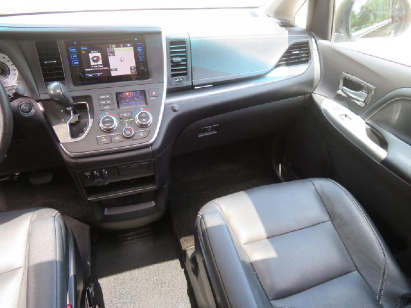 2017 Black /Black Toyota Sienna SE 8-Passenger (5TDXZ3DC2HS) with an 3.5L V6 EFI DOHC 24V engine, 8A transmission, located at 4301 Oak Circle #19, Boca Raton, FL, 33431, (954) 561-2499, 26.388472, -80.084045 - You are looking at Gorgeous Low Mileage Black on Black Garage Kept 2017 Toyota Sienna SE Sport Handicap Van Wheelchair Van VMI Conversion Van with 21K Original Miles, Power Side Entry Ramp with Kneeling Van Function, Q Straint Tie Down System. Quick Release Front Seats, Driver's Transfer Seat, Hand- Photo#58