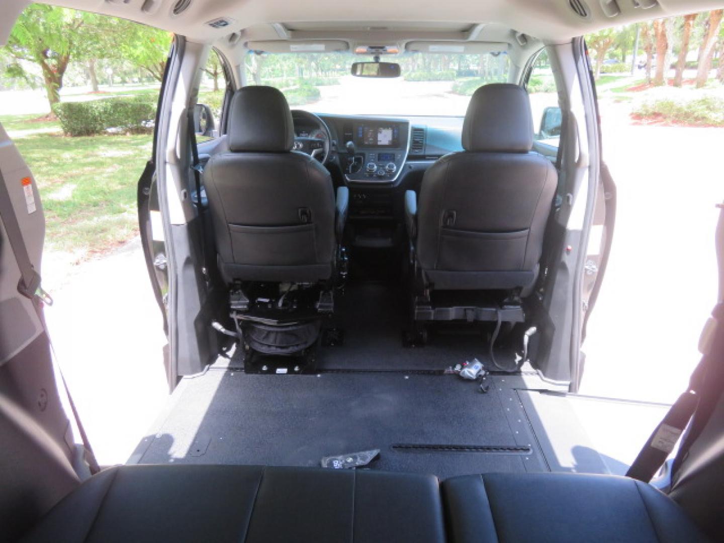 2017 Black /Black Toyota Sienna SE 8-Passenger (5TDXZ3DC2HS) with an 3.5L V6 EFI DOHC 24V engine, 8A transmission, located at 4301 Oak Circle #19, Boca Raton, FL, 33431, (954) 561-2499, 26.388472, -80.084045 - You are looking at Gorgeous Low Mileage Black on Black Garage Kept 2017 Toyota Sienna SE Sport Handicap Van Wheelchair Van VMI Conversion Van with 21K Original Miles, Power Side Entry Ramp with Kneeling Van Function, Q Straint Tie Down System. Quick Release Front Seats, Driver's Transfer Seat, Hand- Photo#75