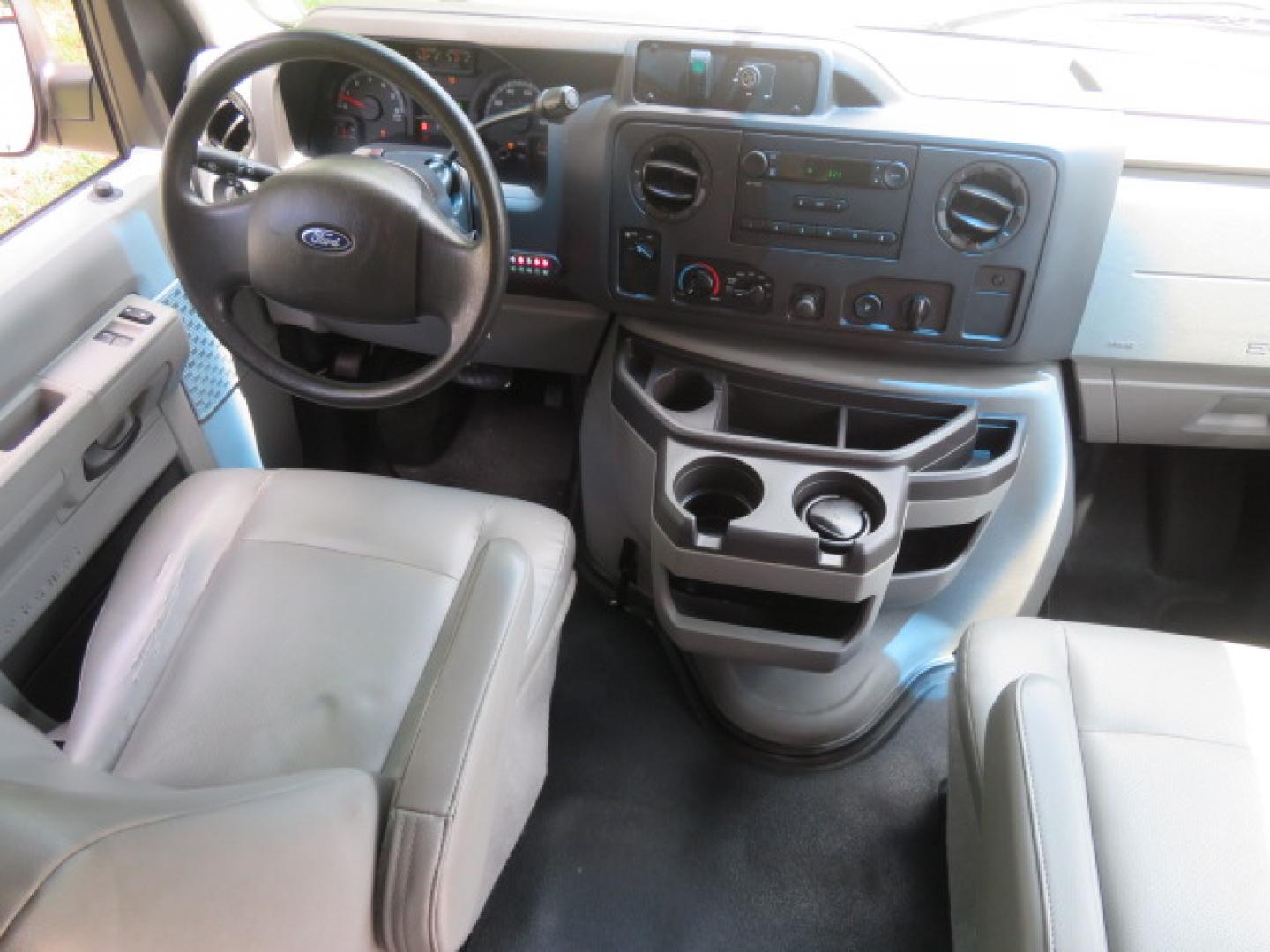 2011 White /Gray Ford E-Series Van E-350 Super Duty Extended (1FTSS3EL3BD) with an 5.4L V8 SOHC 16V engine, located at 4301 Oak Circle #19, Boca Raton, FL, 33431, (954) 561-2499, 26.388472, -80.084045- Photo#54