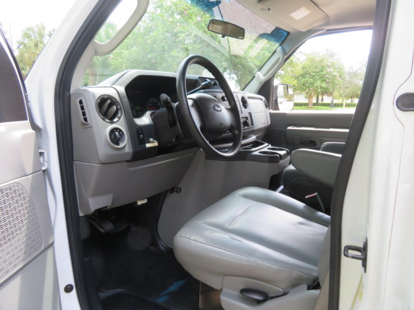 2011 White /Gray Ford E-Series Van E-350 Super Duty Extended (1FTSS3EL3BD) with an 5.4L V8 SOHC 16V engine, located at 4301 Oak Circle #19, Boca Raton, FL, 33431, (954) 561-2499, 26.388472, -80.084045- Photo#71